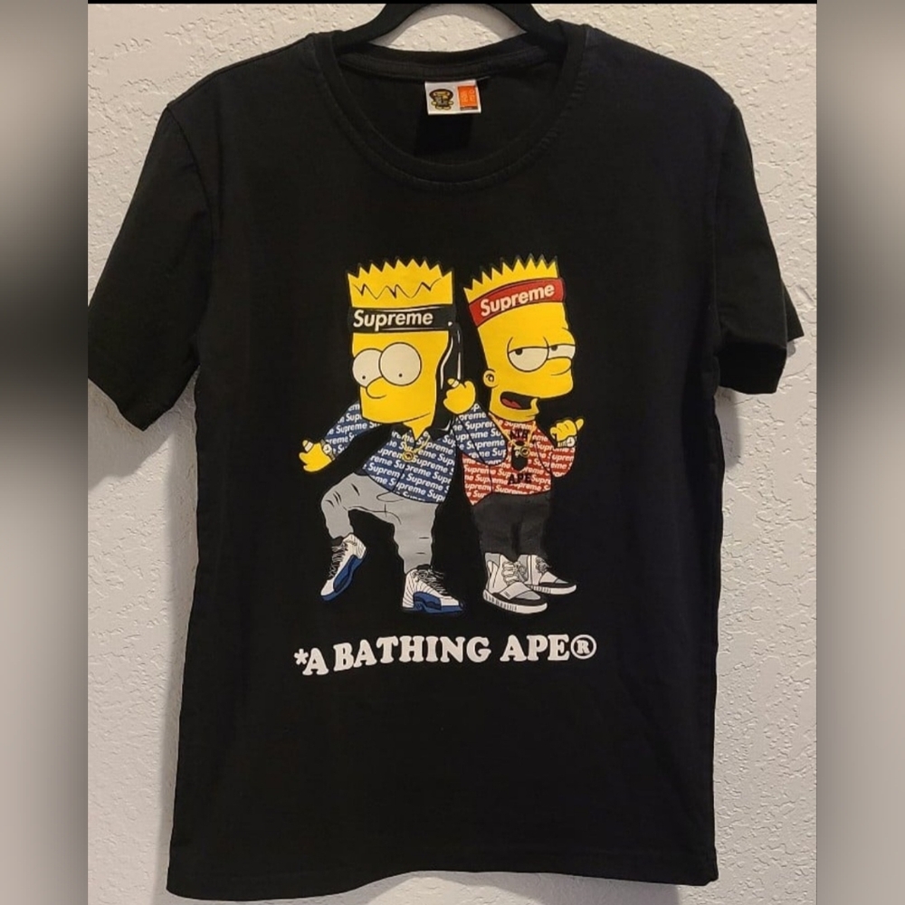 A Bathing Ape Baby Milo Simpsons Supreme T Shirt Size Medium